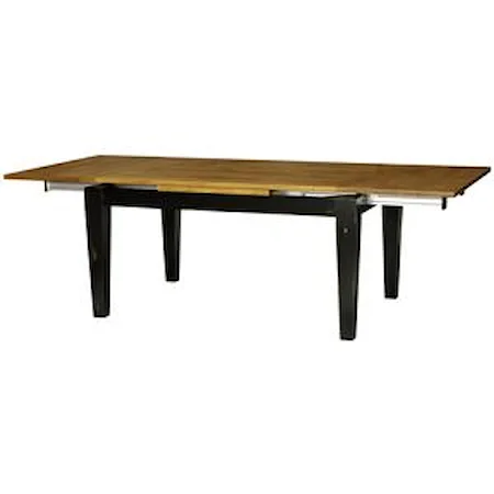 Casual Rectangle Dining Table with Pull Out Ends